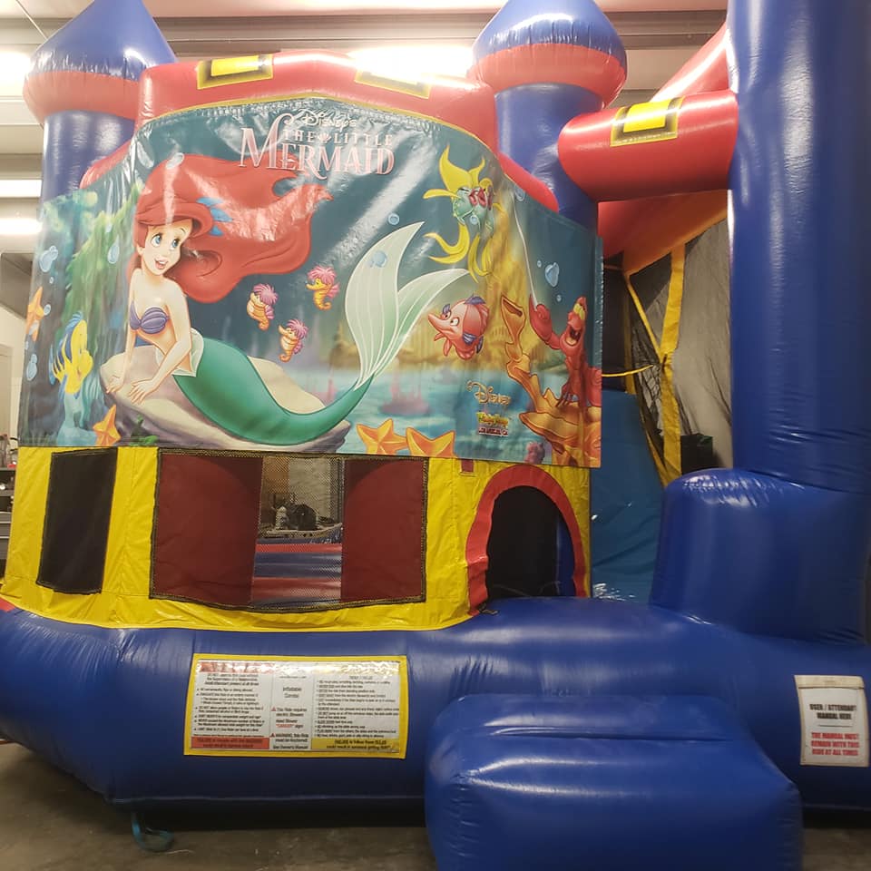 Little Mermaid Backyard Combo Virginia Beach Inflatables bounce